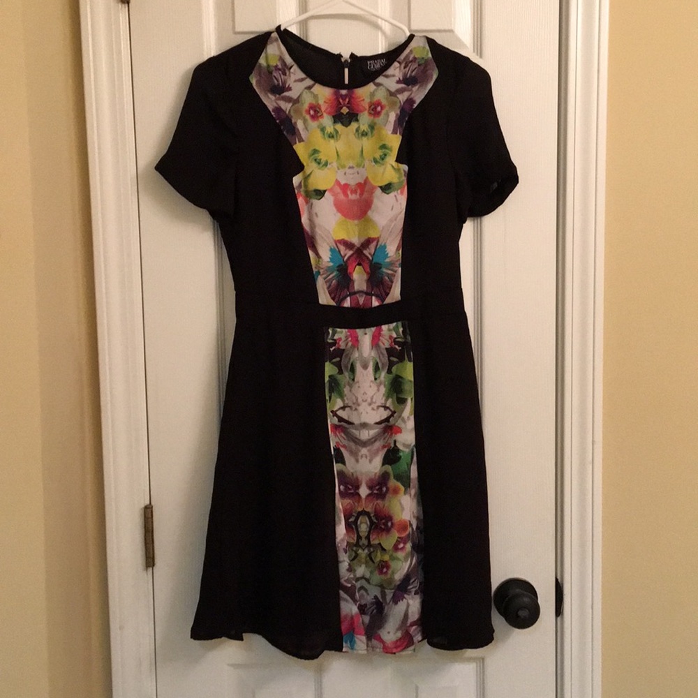 Floral and Black Dress